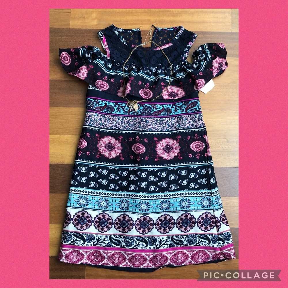NWT Girl's dress & necklace
